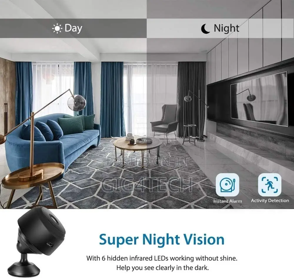 Hidden Mini Spy Camera With Audio and Video Live Feed