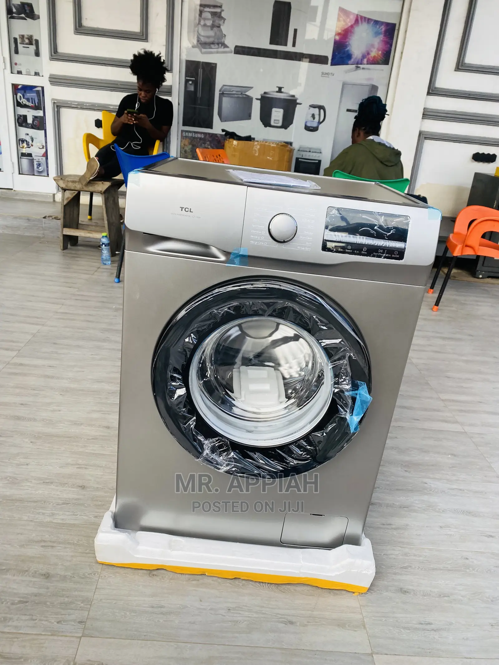Original 9kg TCL(P609fl)Front Load Washingmachine,Gray.