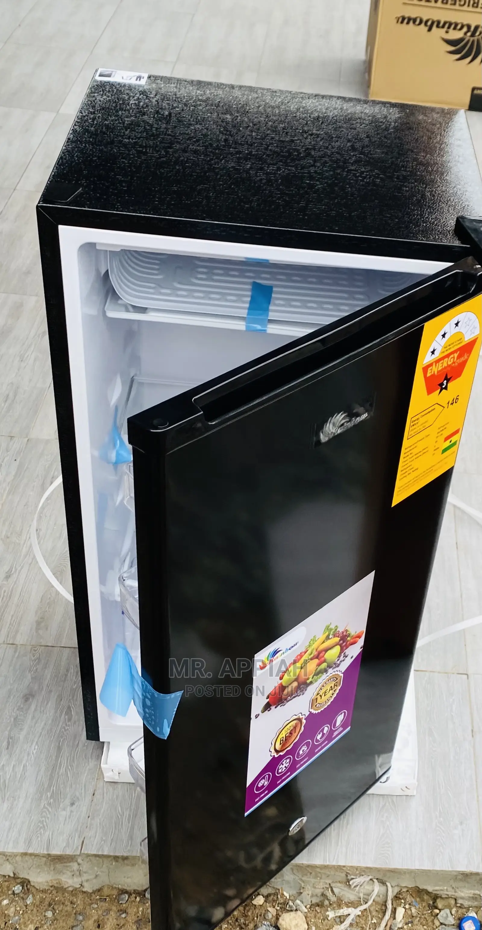 Energy Saving 89ltr Rainbow Table Top Refrigerator(Black)