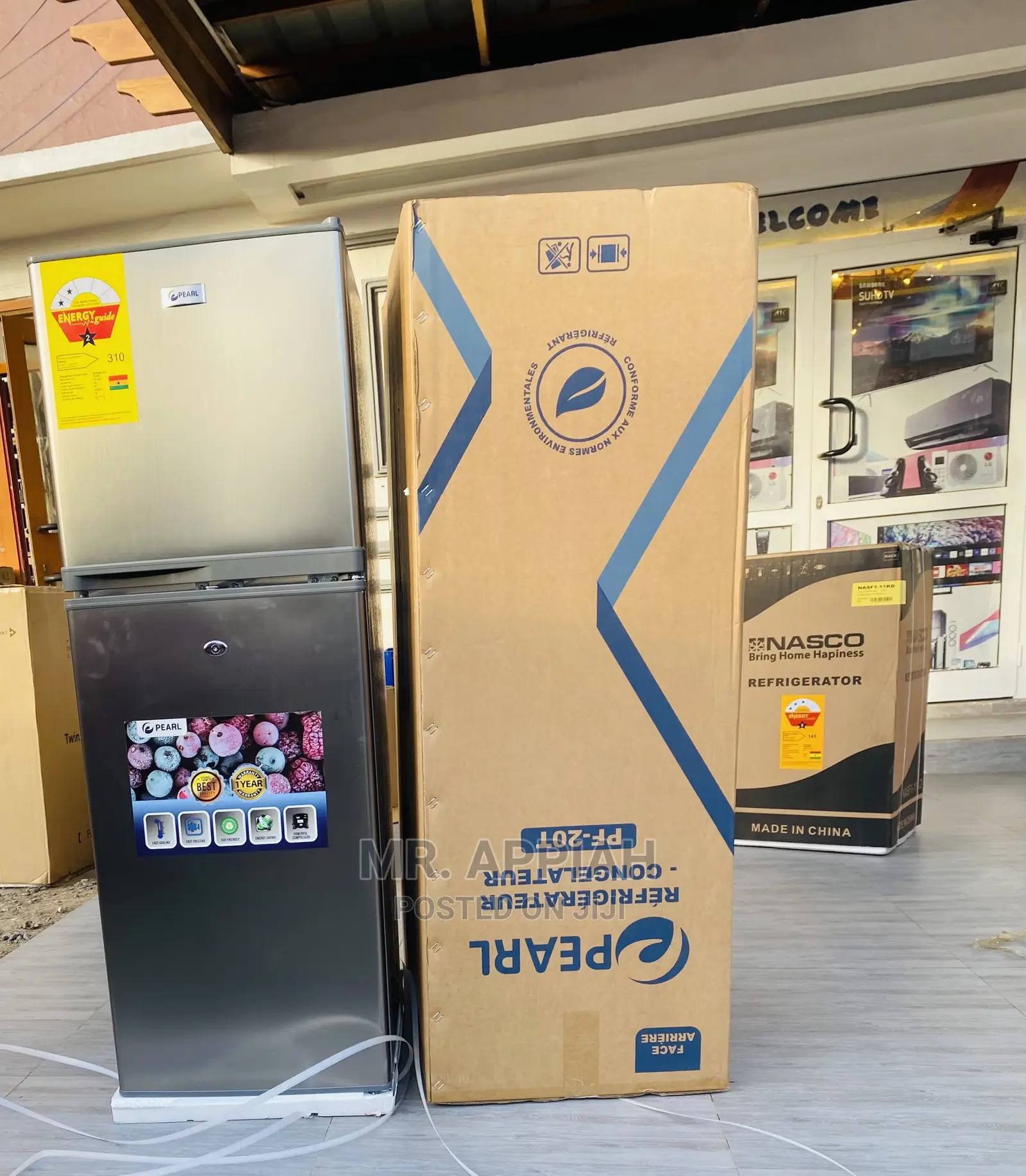 Original Pearl Top Mount Freezer Fridge(PF-20T)Gray 