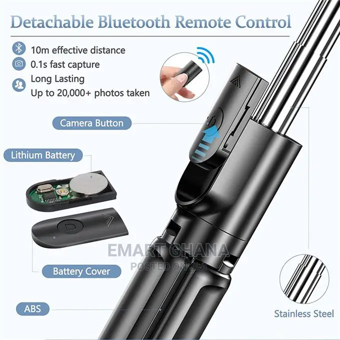Wireless Bt Remote Fill Light Multifunc Tripod Portable Hand