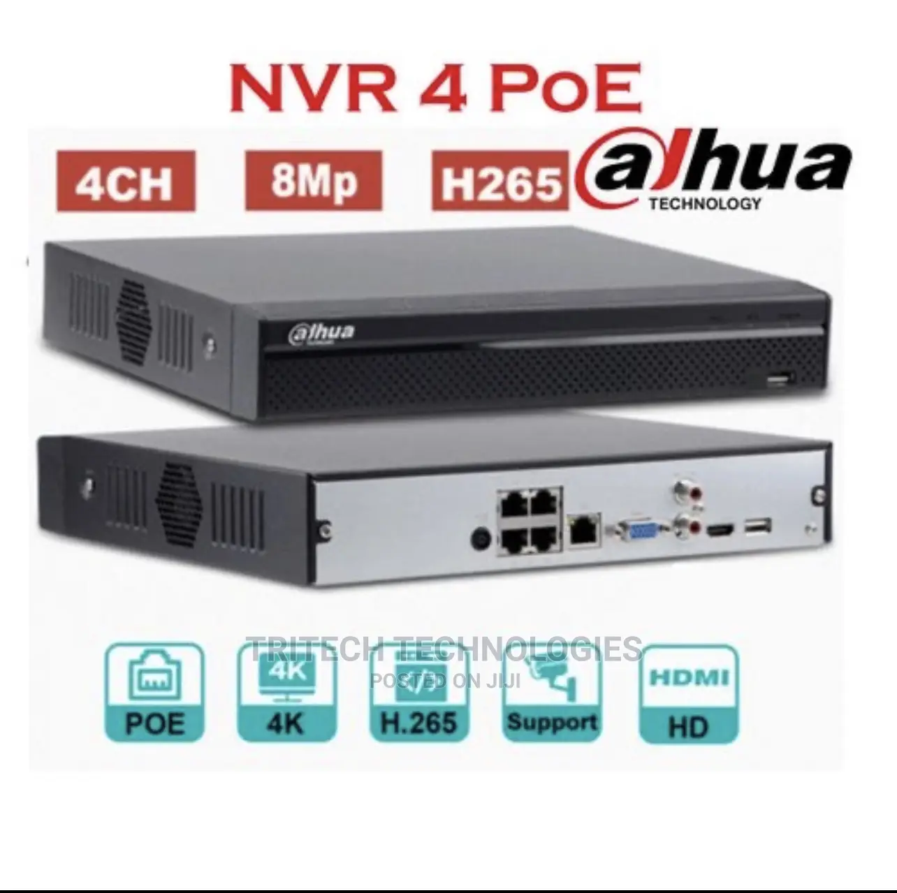 Dahua 4ch With Poe NVR Dhi-Nvr1104hs-P-S3/H