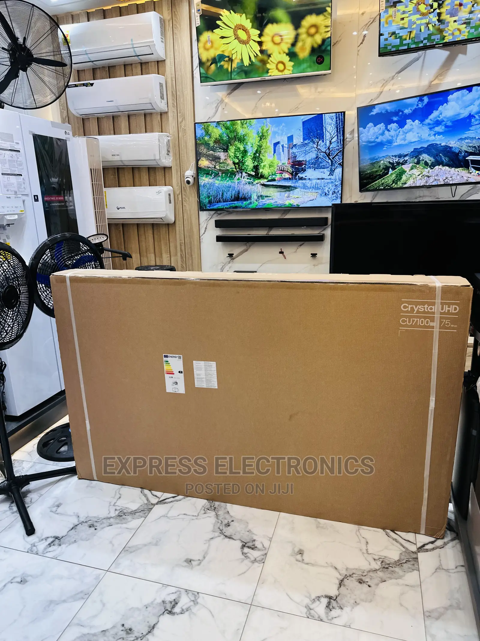 Awesome  Sleek UHD Smart Glossy 75”Cu7271 Samsung