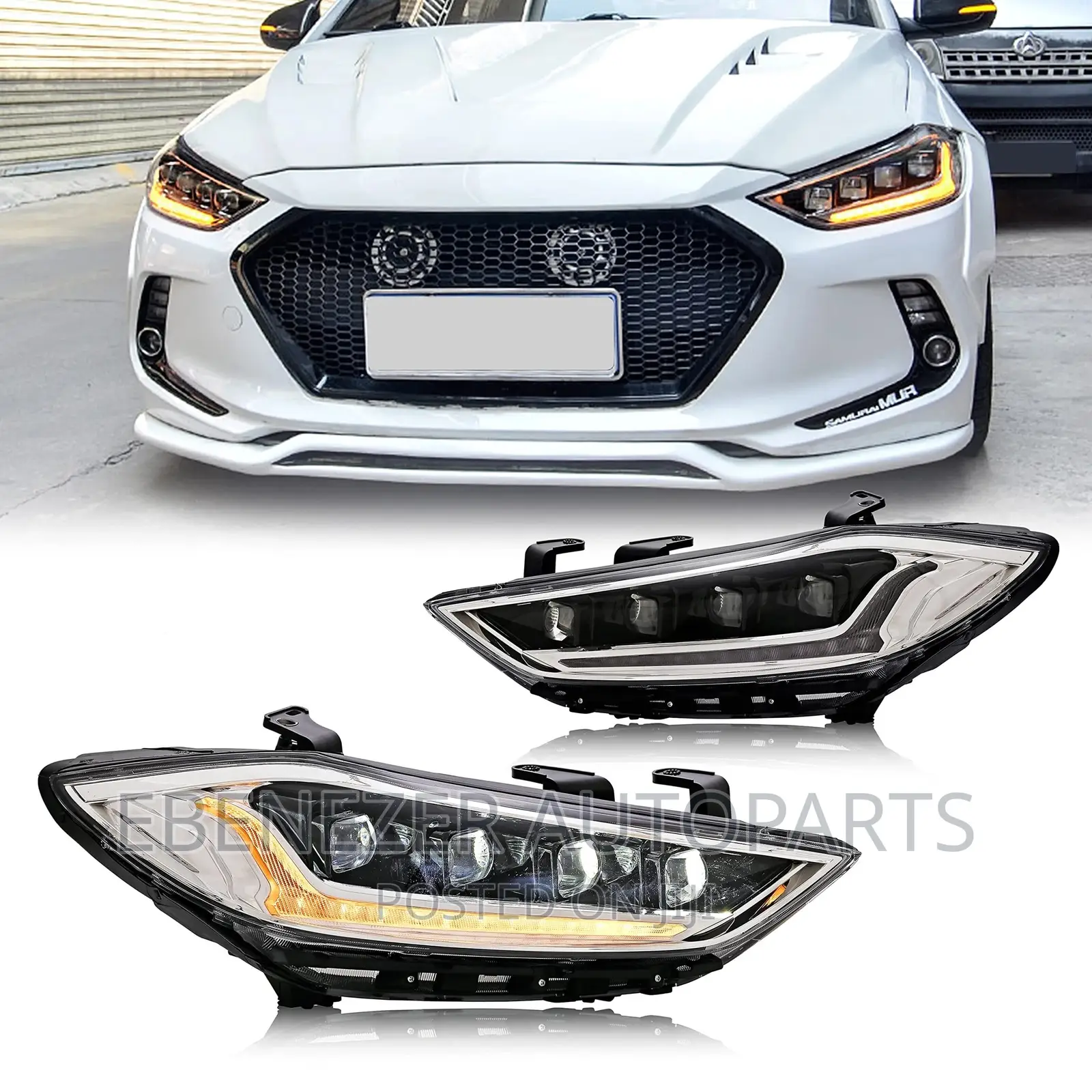 Hyundai Elantra 2014 - 2016 Spec Headlights