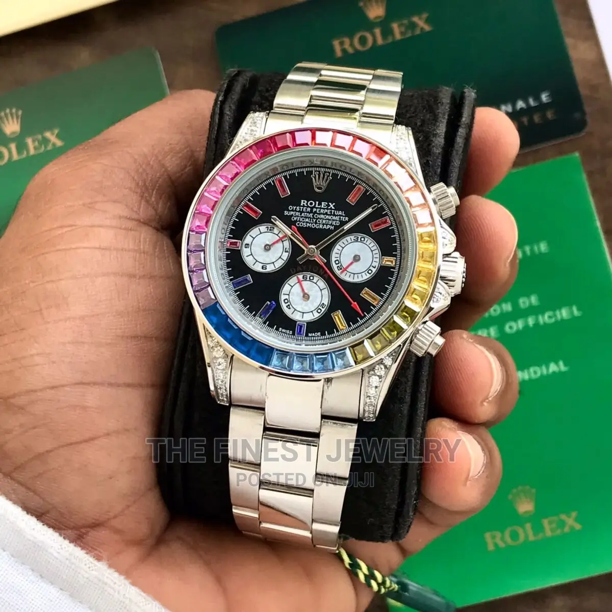 Rolex Daytona Rainbow Steel Mens Watch