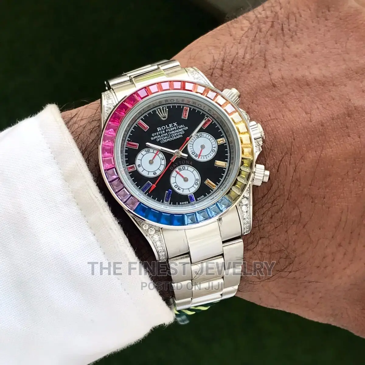 Rolex Daytona Rainbow Steel Mens Watch