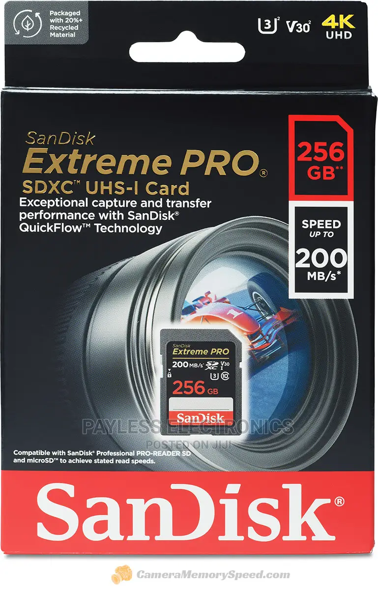 Sandisk 256gb Extreme Pro Memory Card