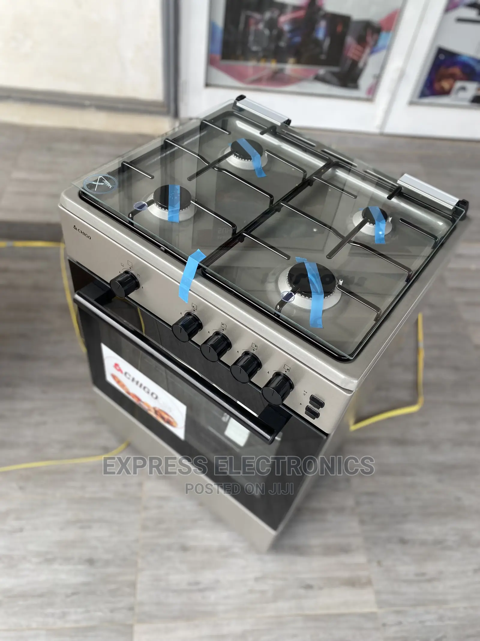 Stay Cool  Chigo 60x60 Gray Auto Ignition, Oven and Grill