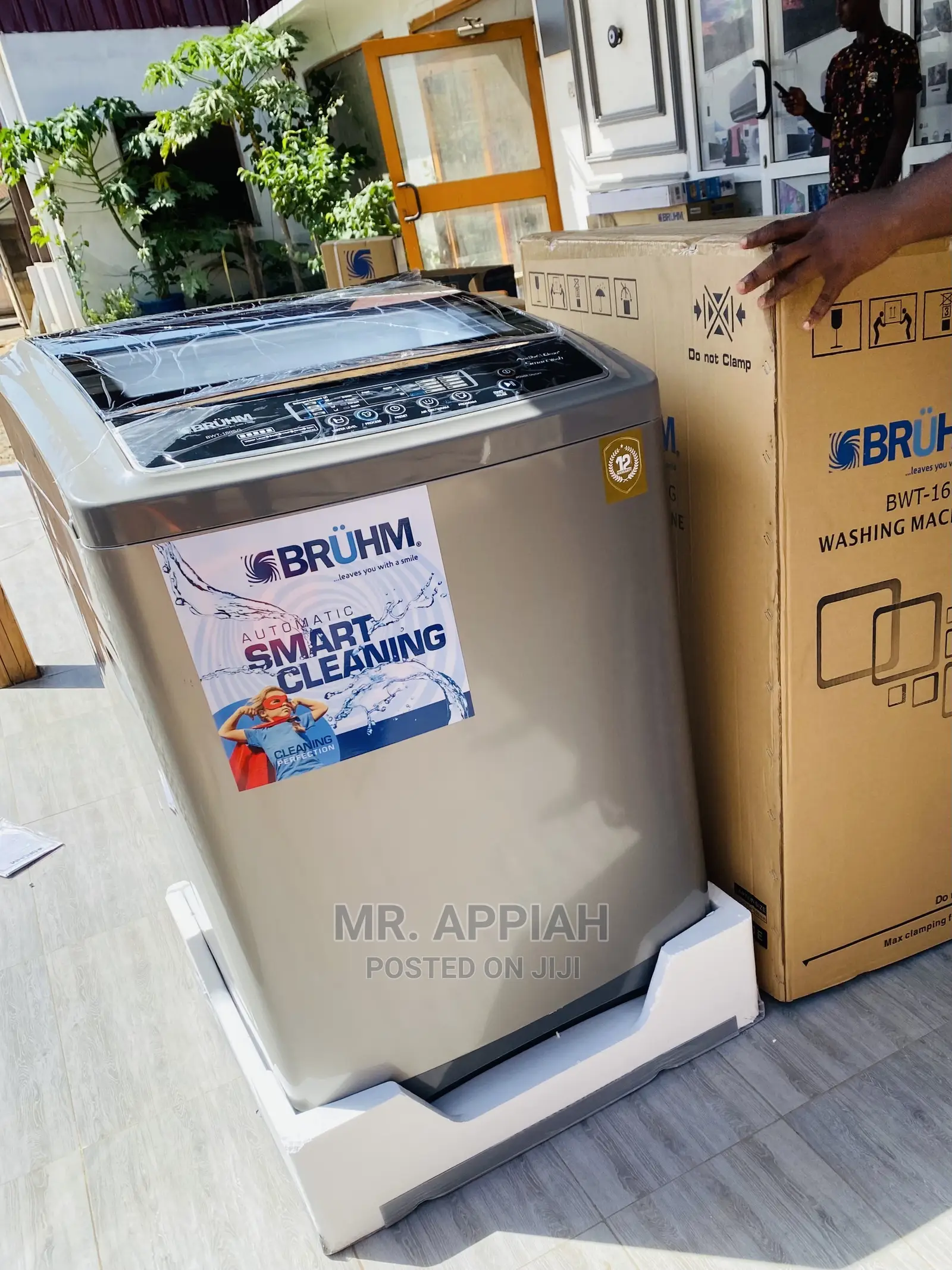 Energy and Cost Saving Bruhm Washing Machine BWT-160SG,16KG