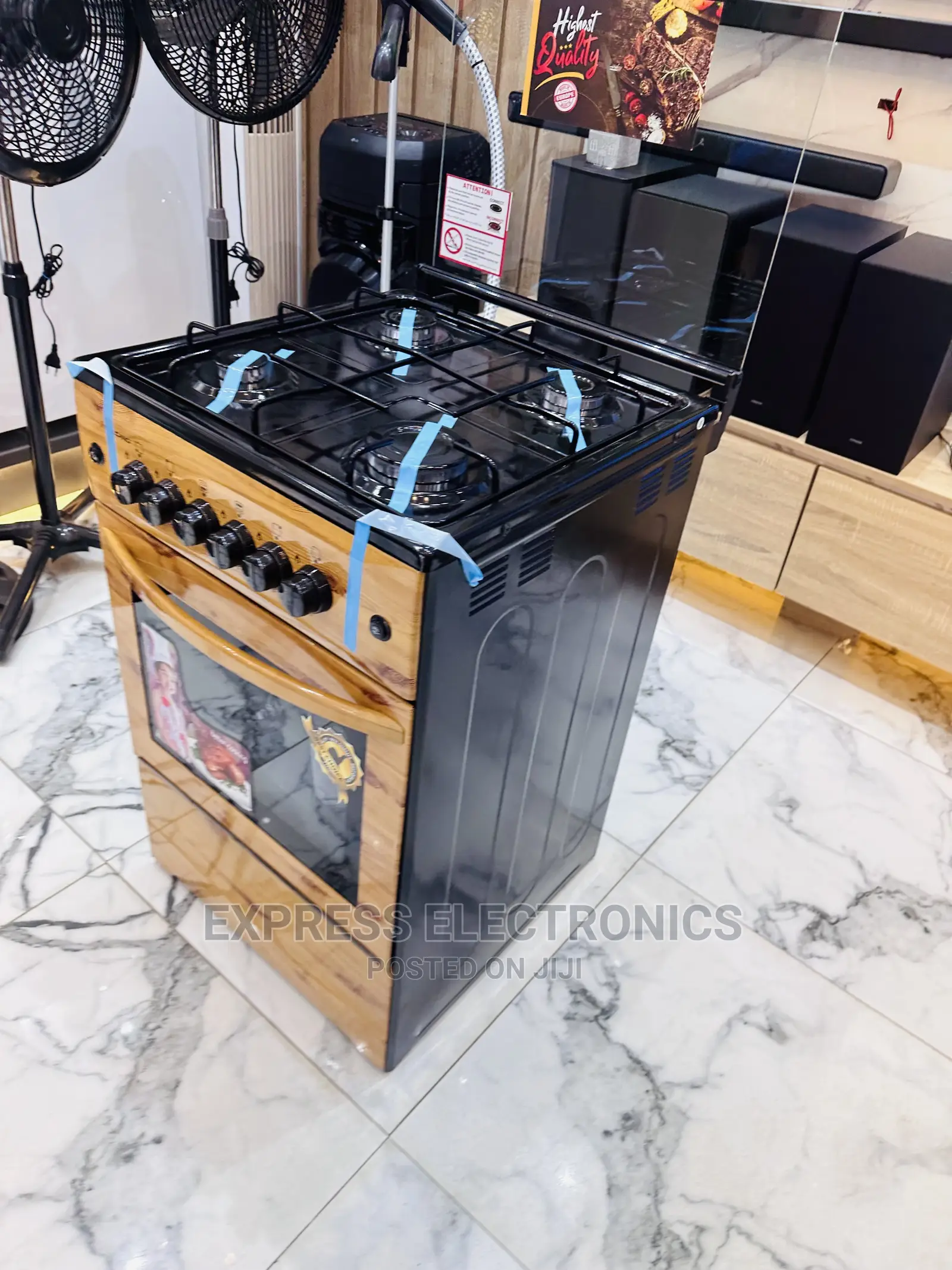 Wooden Like  Gas Cooker Oven Grill 4burner Oven Grill