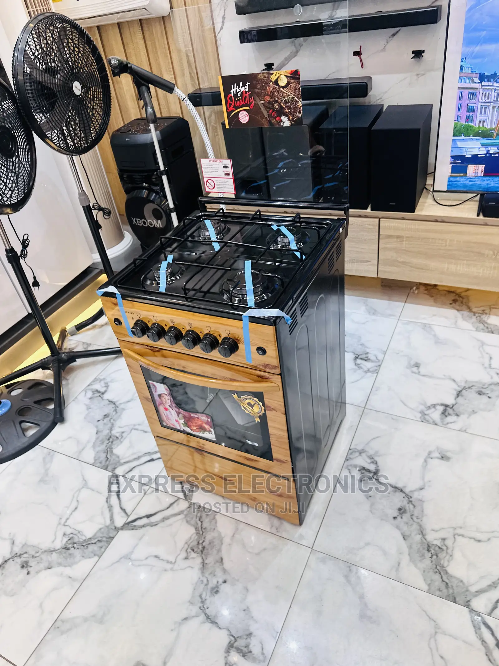 Best Buy for Less Gas Cooker Oven Grill 4burner Wooden Like