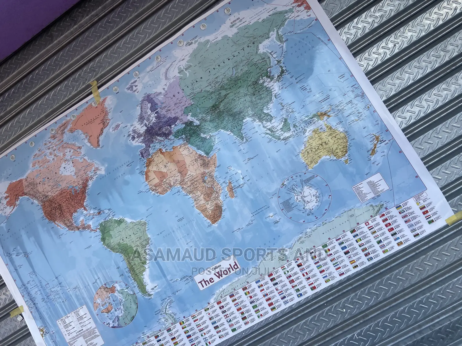 Original World Map Calendar for Offices and Schools