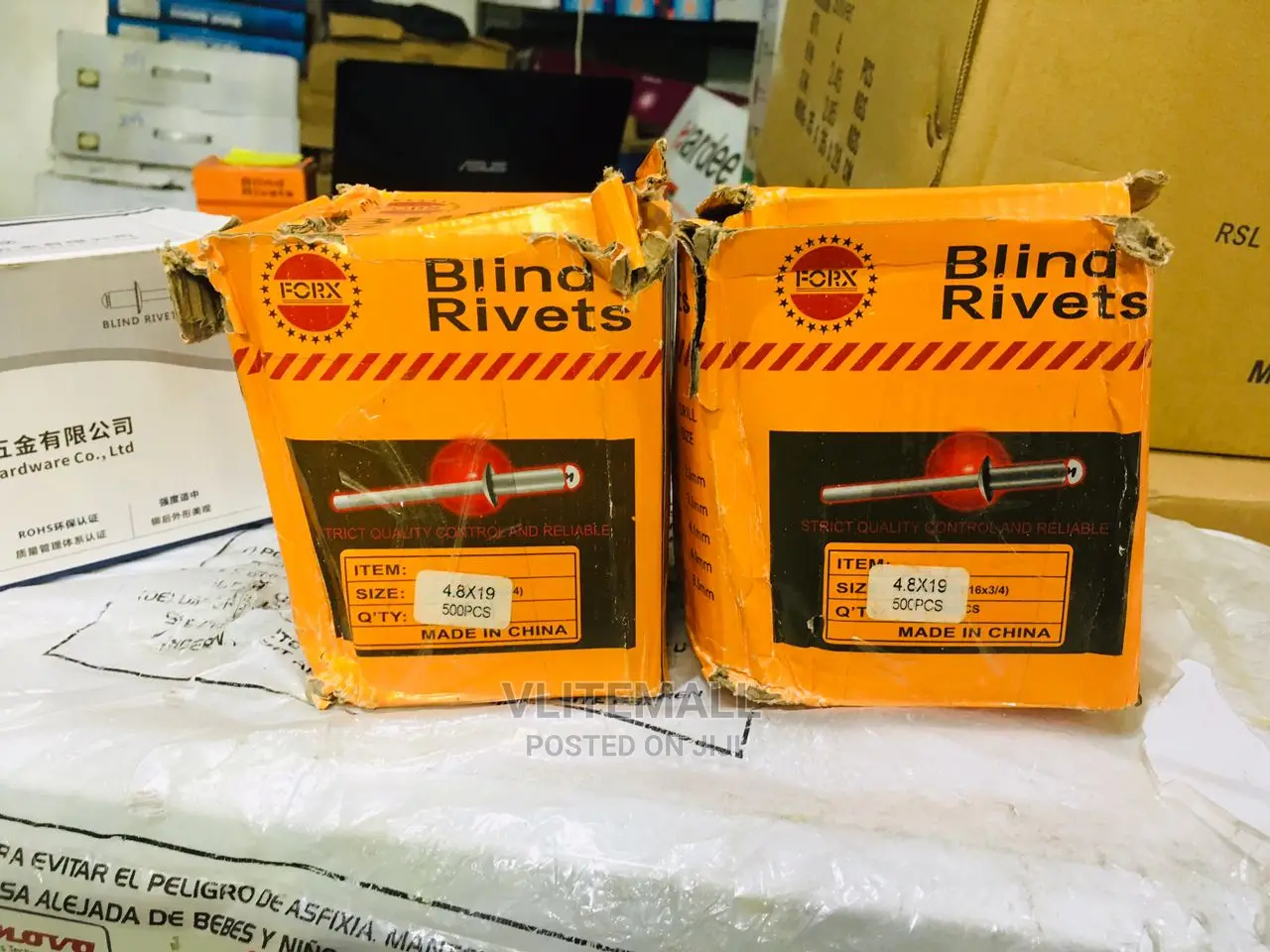 500pcs Aluminum Blind Rivets (4.8x19)