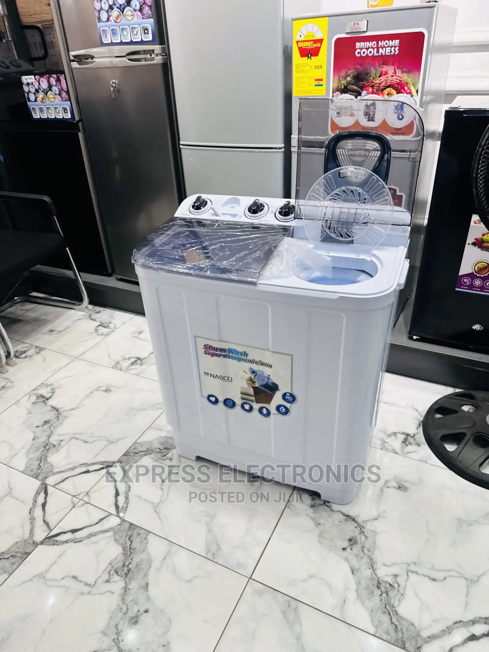 Transparent Lid Topload Twintub Nasco 7kg Washing Machine