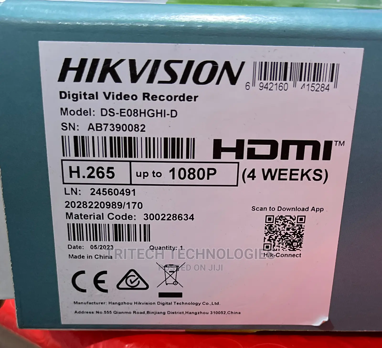 Hikvision 8ch EDVR 2mp(1080P) With 1tb SSD HDD