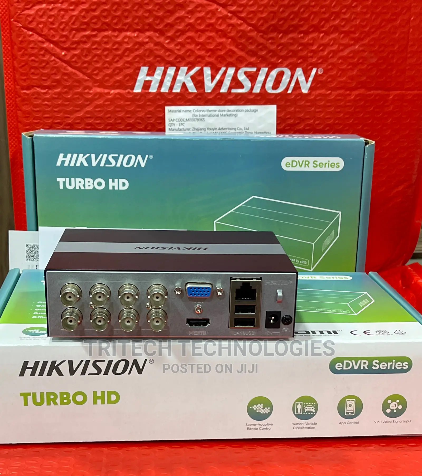 Hikvision 8ch EDVR 2mp(1080P) With 1tb SSD HDD