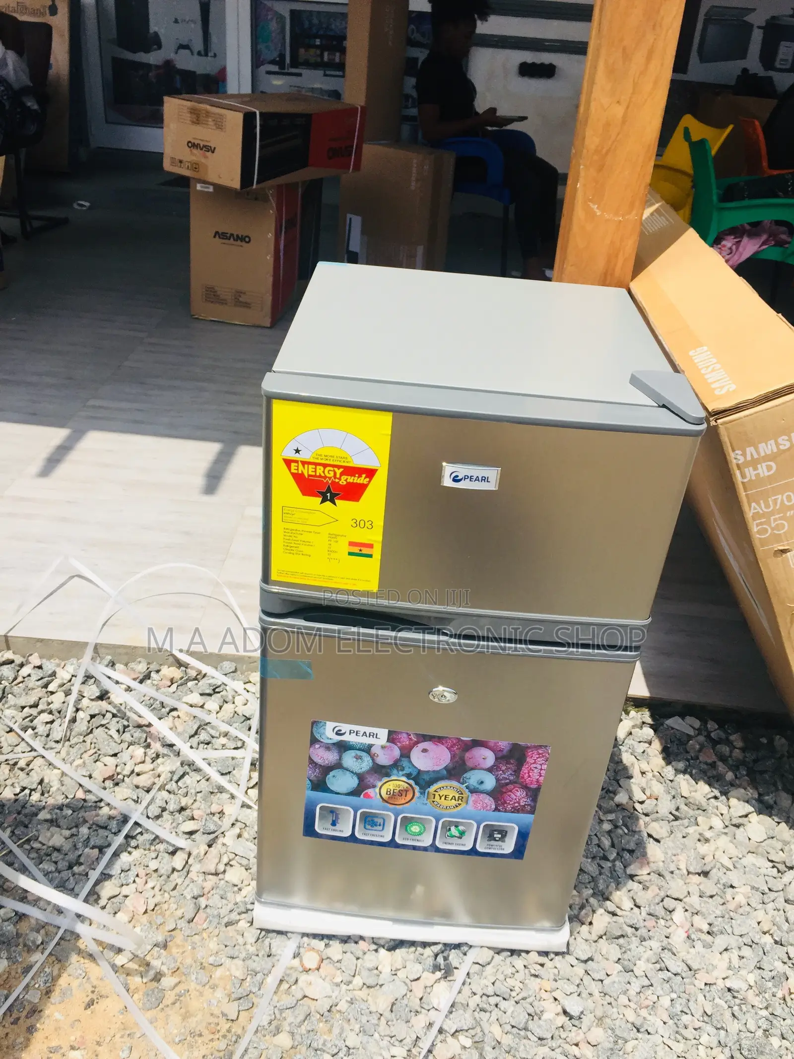 Good Pearl Table Top Double Door Pf-10t Fridge 80ltr