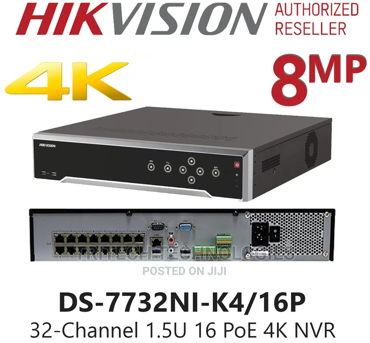 NVR Hikvision IP 32ch 4 HDD 16 Poe DS-7732NI-/16P