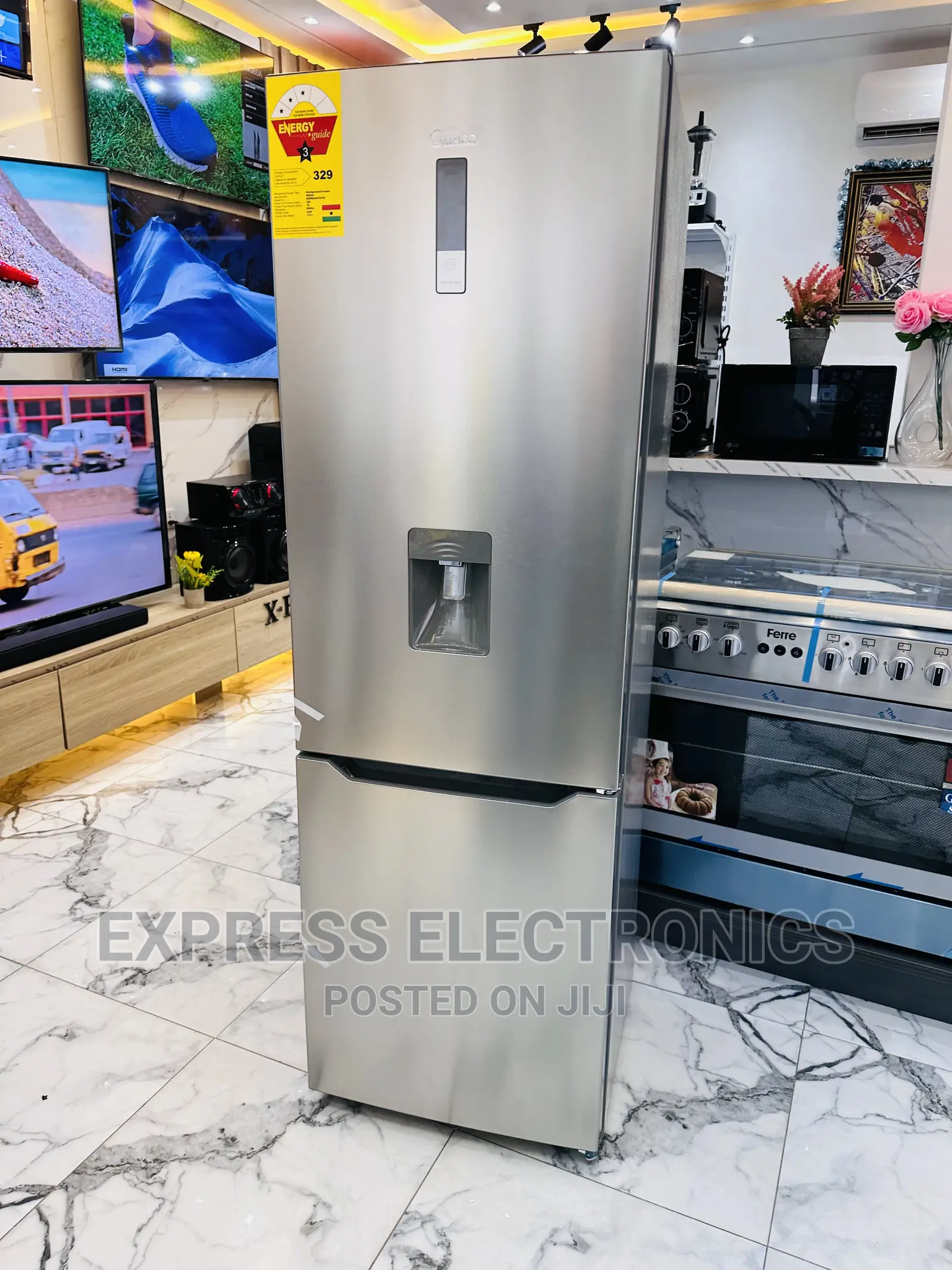 Exclusive Design Midea Double Door Fridge 309L