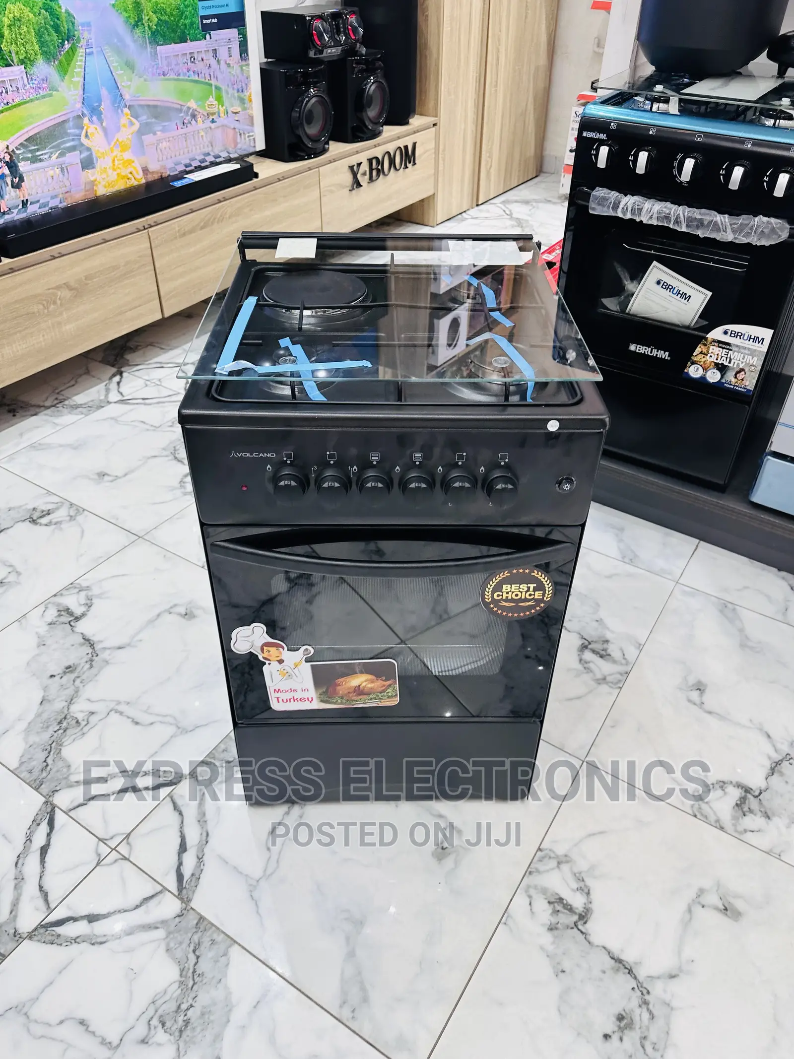 Strong  Durable Cast Black Cooker Oven 3+1 Stove