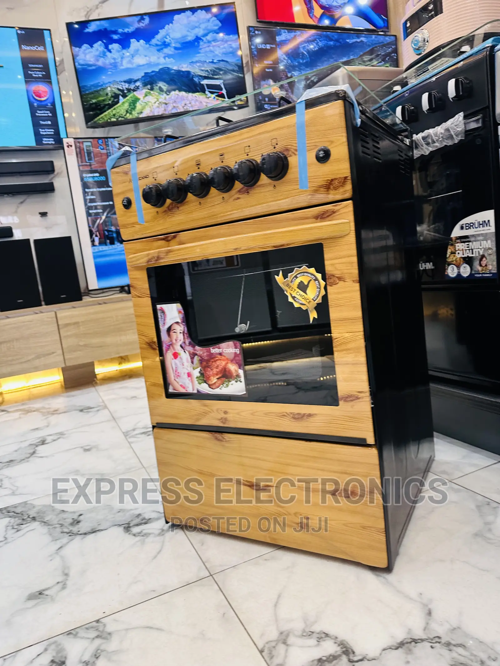 Furnace Gas Cooker Ignition 4burner Wooden Like 50/50