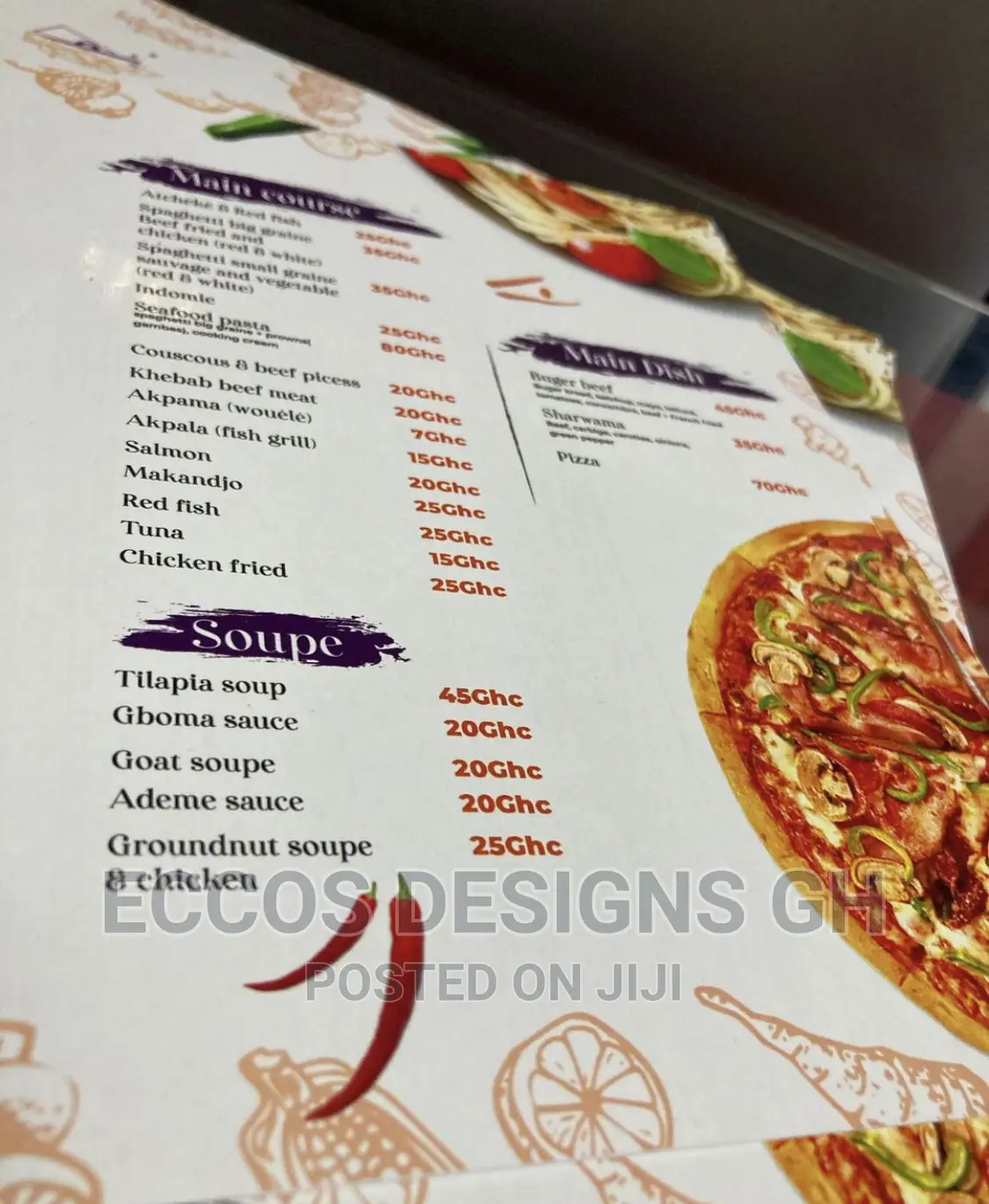 Food Menu Brochure