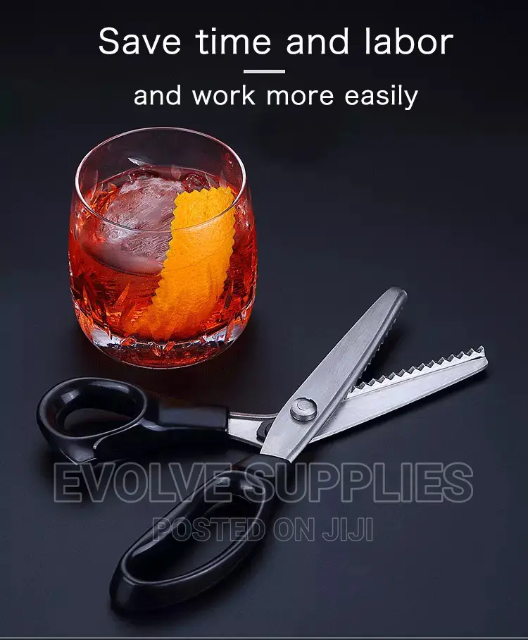 Sawtooth Scissors for Cocktail Garnish