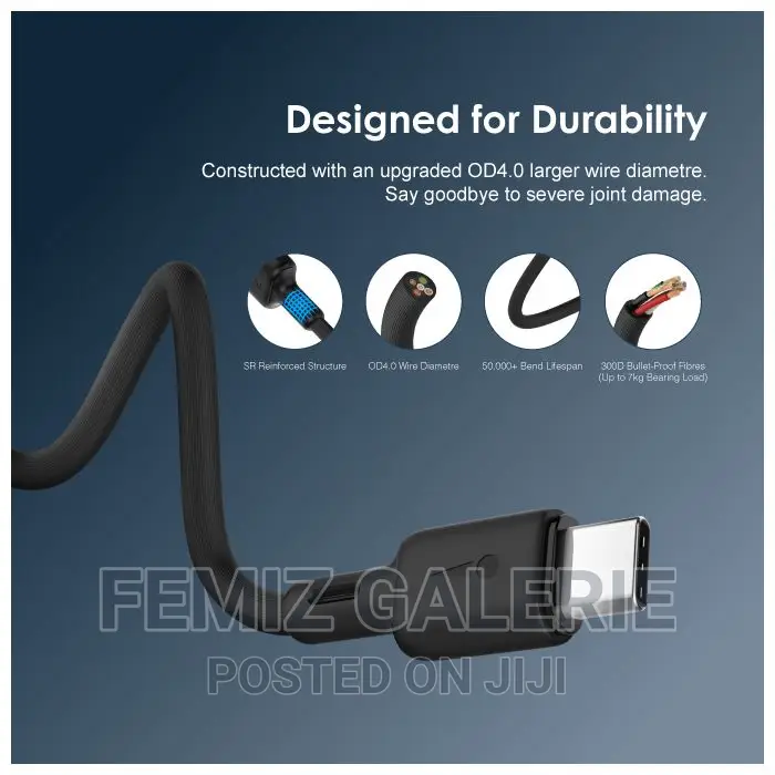 Oraimo Duraline 2 Usb-a to Type-C Charging and Data Cable