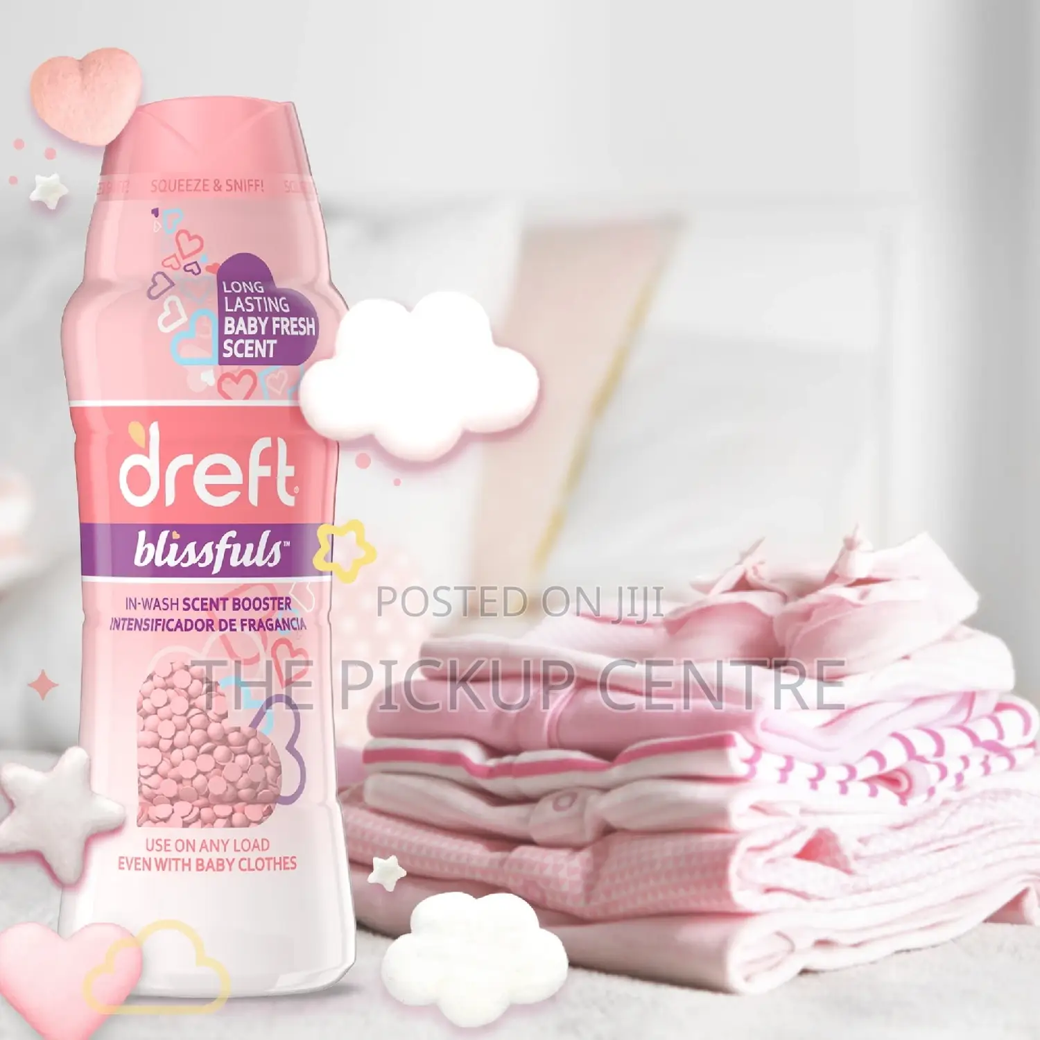 Dreft Blissfuls in-Wash Scent Booster Beads, Baby Fresh 859g