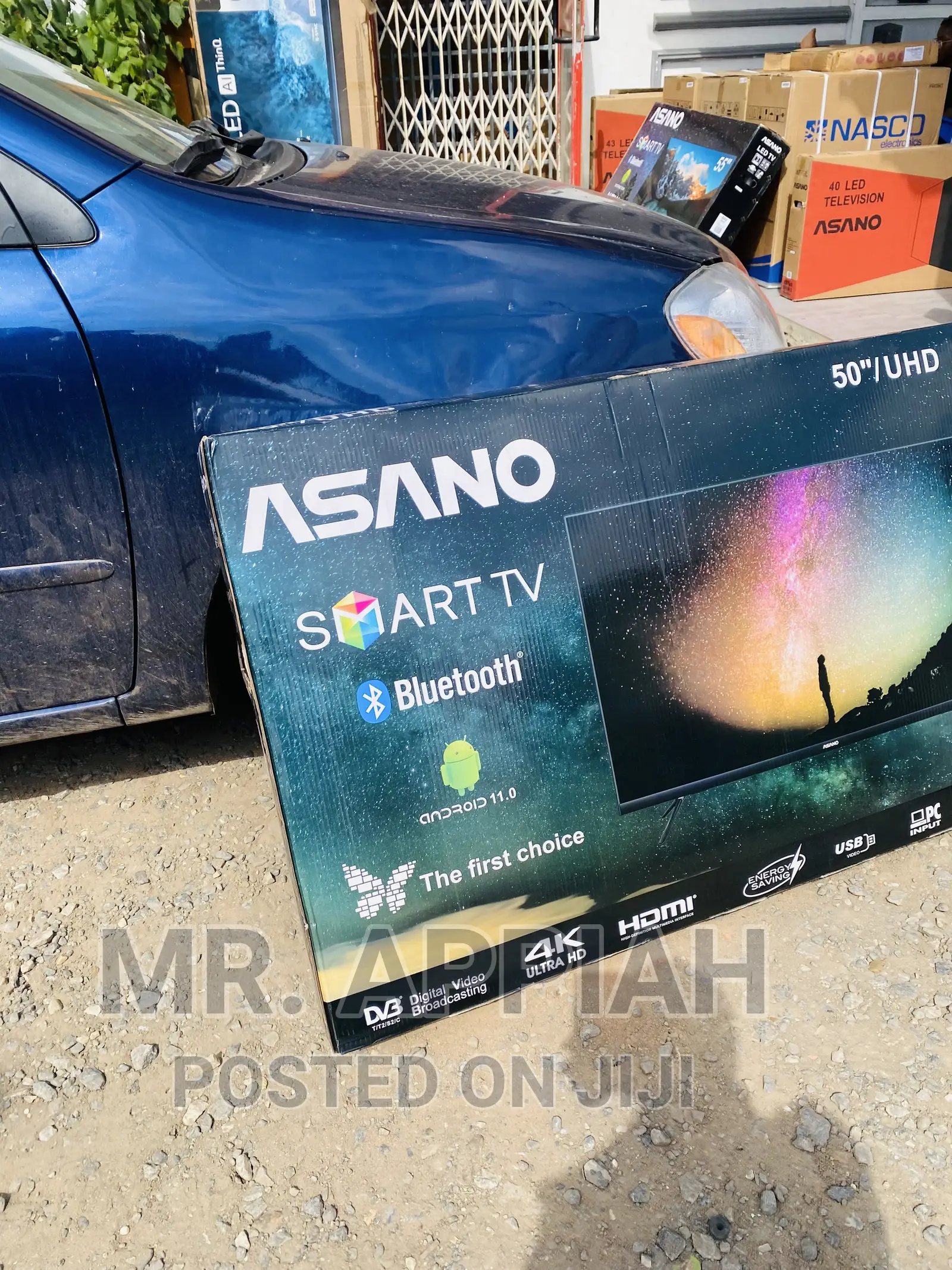 Grab Original Asano 50” Uhd Smart Wireless Wifi Tv,Black