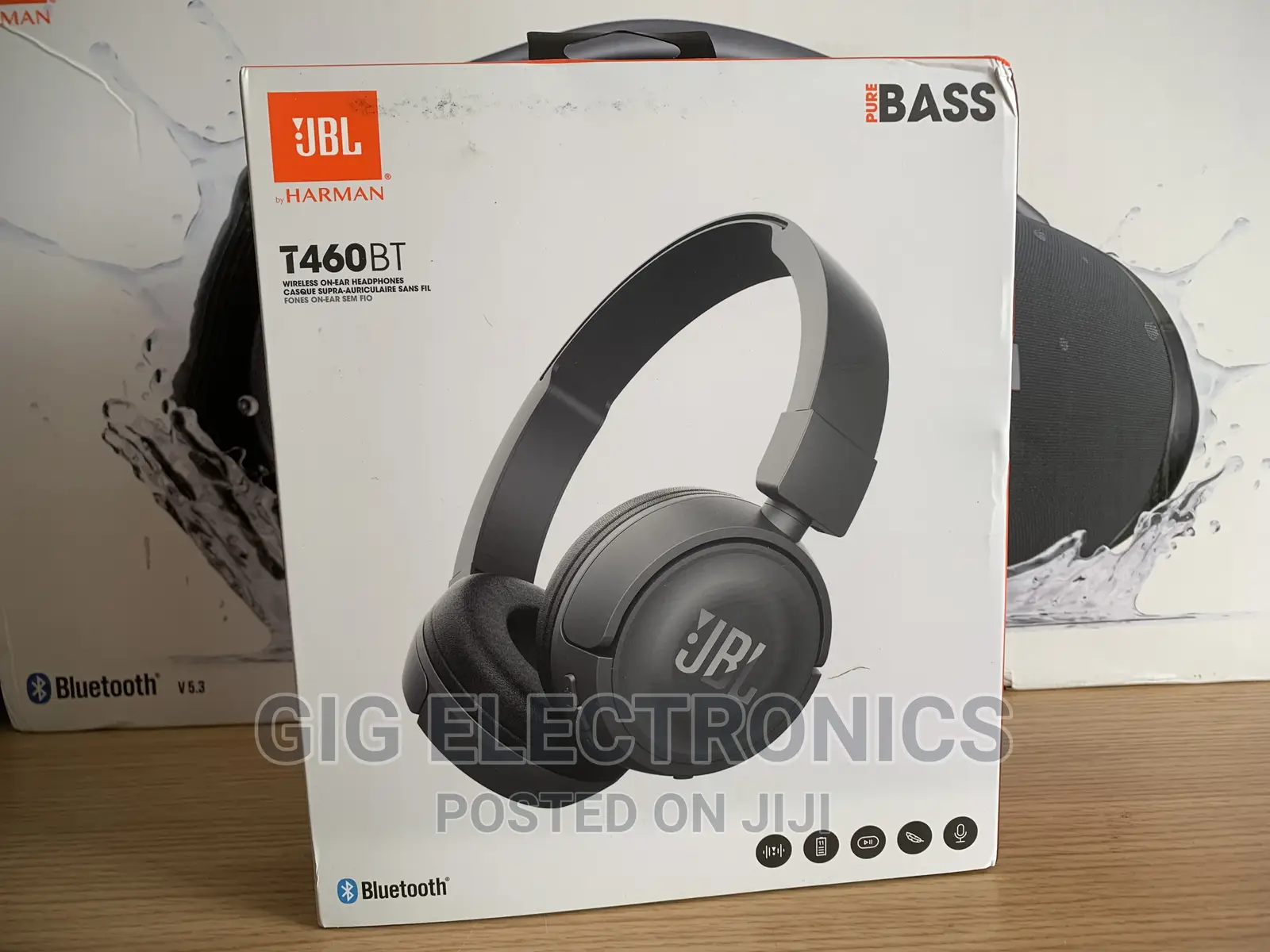 JBL T460BT Extra Bass Wireless on-Ear Headphones