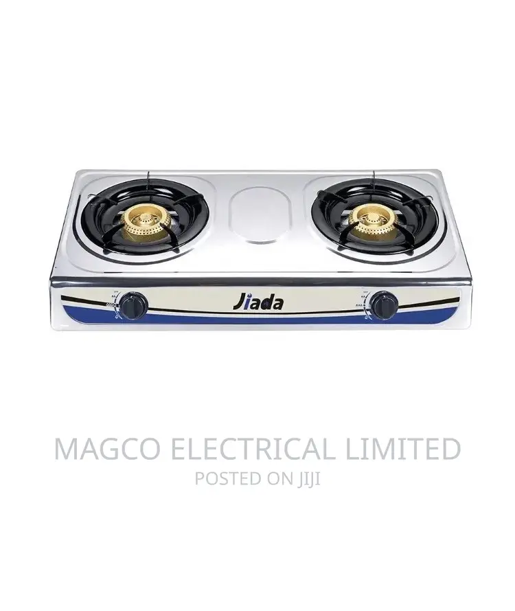 Automatic Gas Cooker Stainless Steel 2 Burner