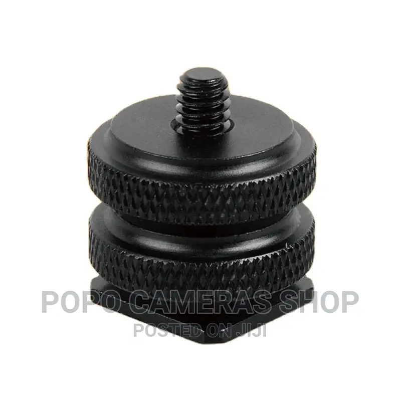 Double Screw Aluminum Allow 1/4 Camera Screw Hotshoe Base