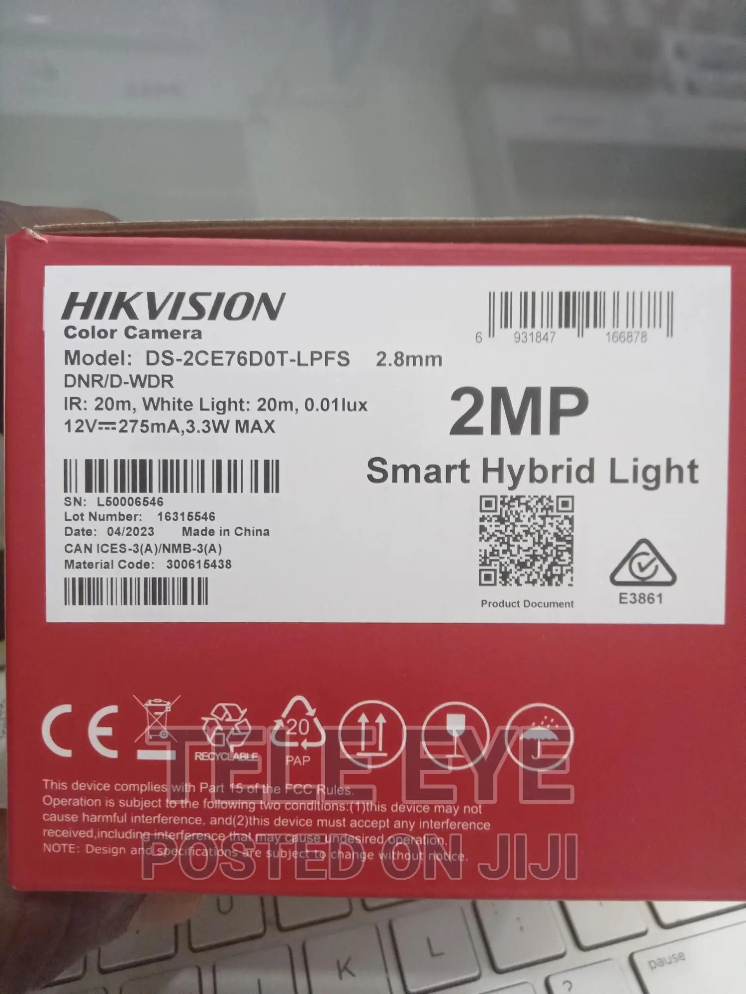 Hikvsion Ds-2ce76d0t-LPFS 2mp Indoor CCTV