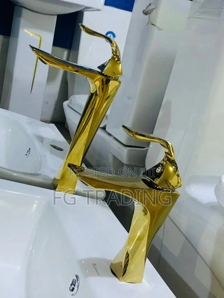 Gold Taps - Long Basin Taps - Sink Tap - Pedicure Tap