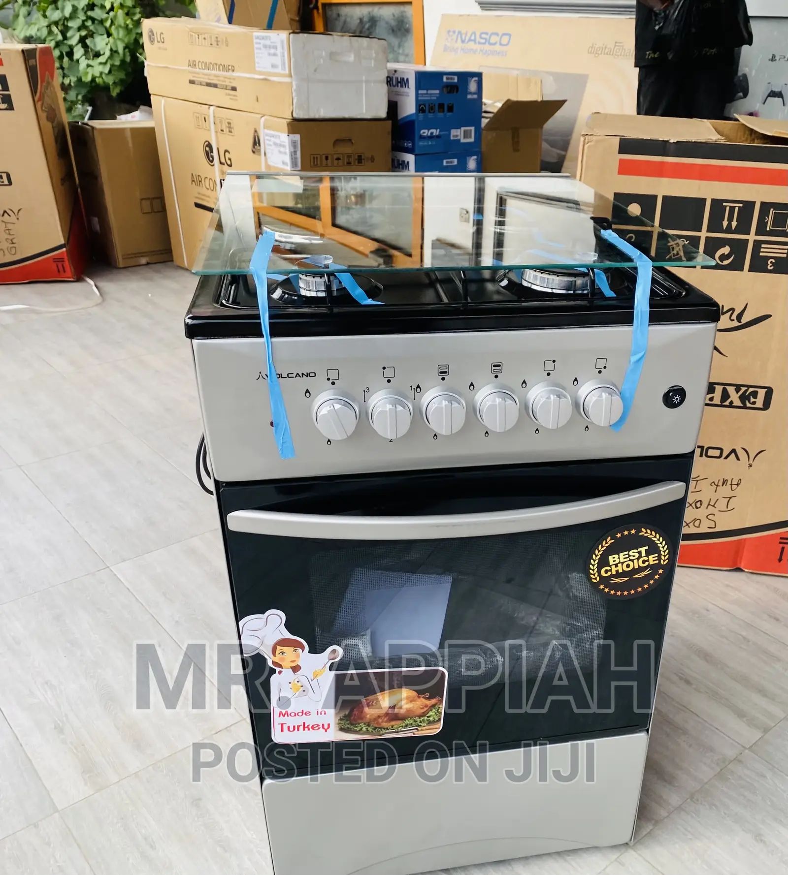 High Quality VolcanoIonx Gray 4gas Cooker With Oven Grill