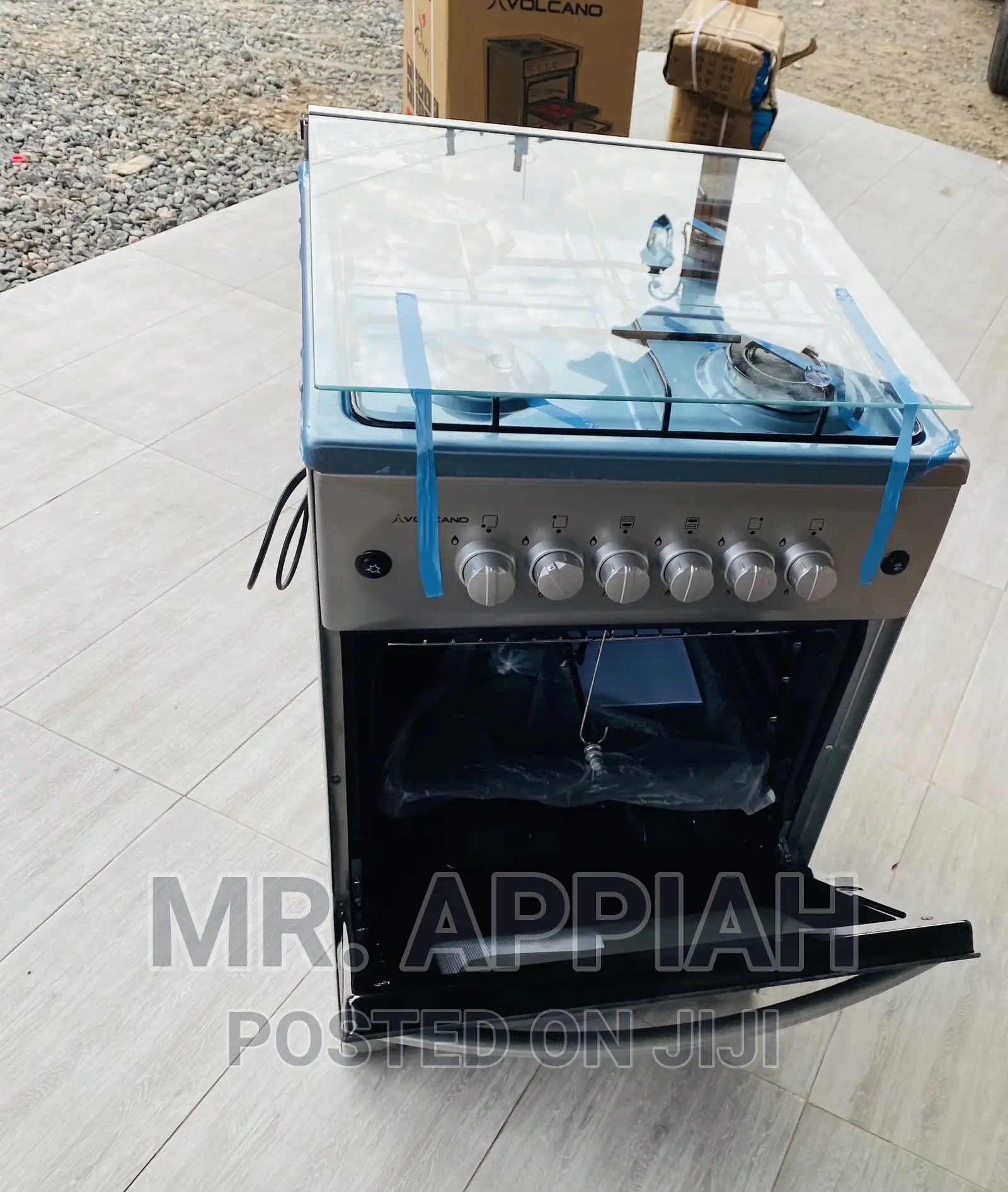 Lovely  Volcano 4 Gas Cooker With Oven and Grill,Inox Gray