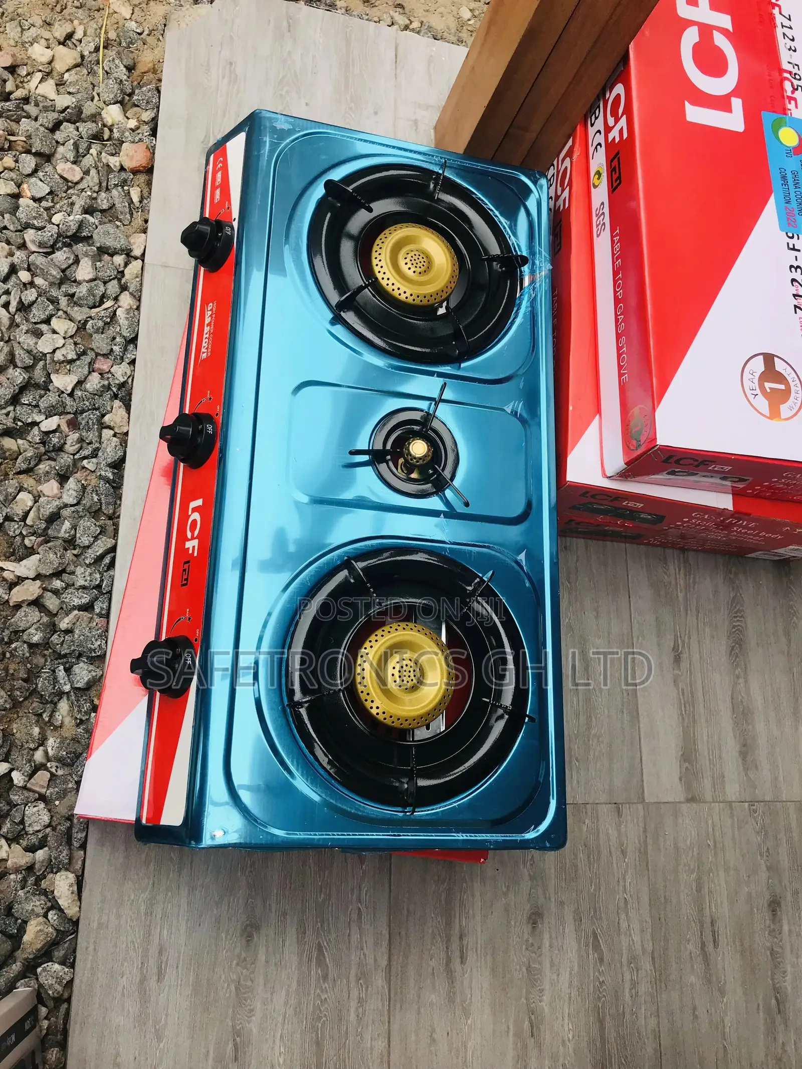 Adjustable LCF 3 Gas Burner Stove Steel