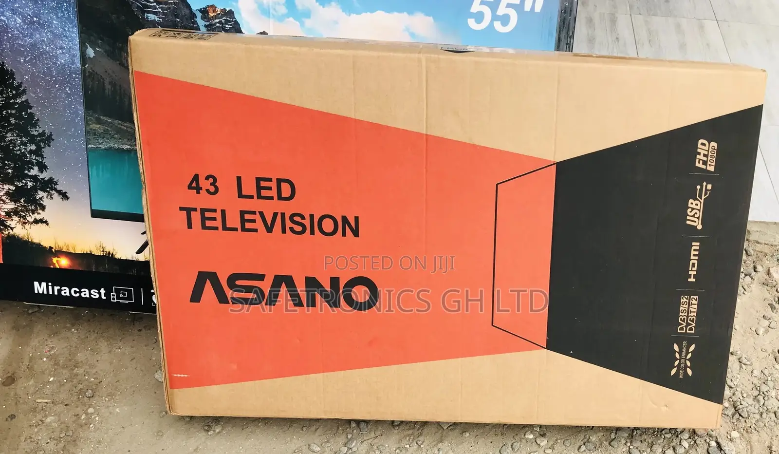 Original 43 Inches Glossy LED Asano Digital Satellite Tv