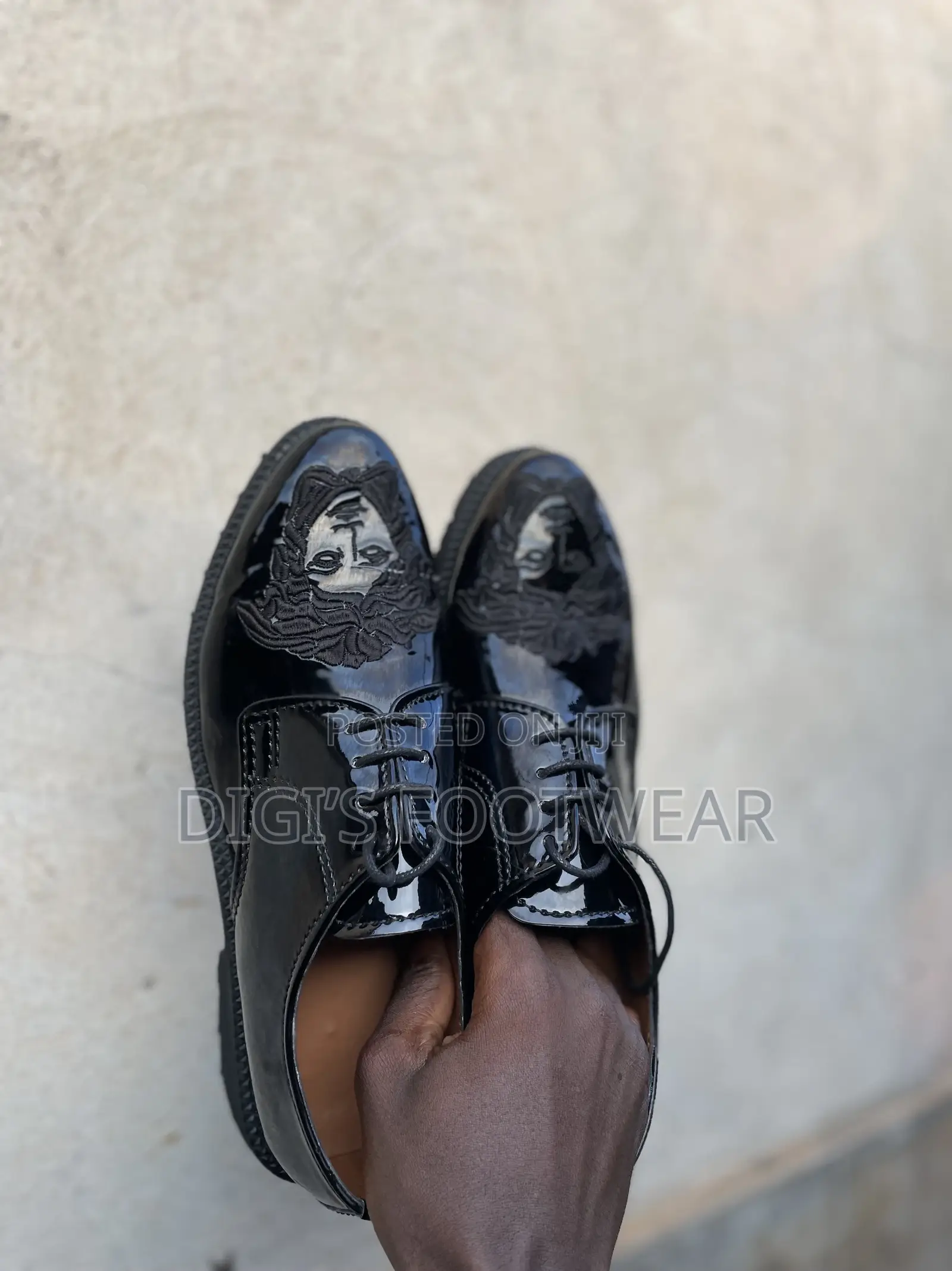 Black Mirror Embroidered Shoe