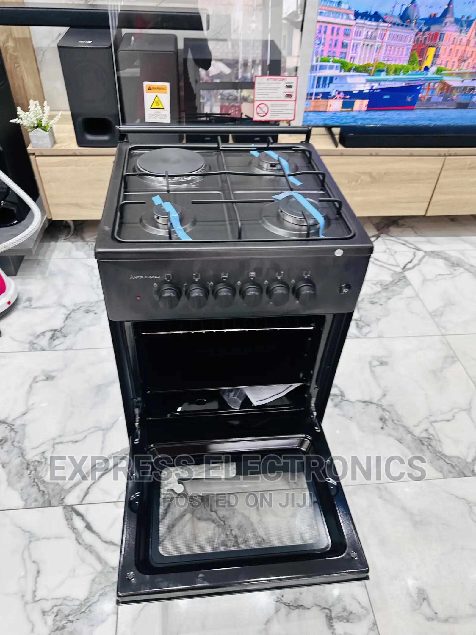 Black Best Buy for Less Gas and Electric Stove 3-1 Grill
