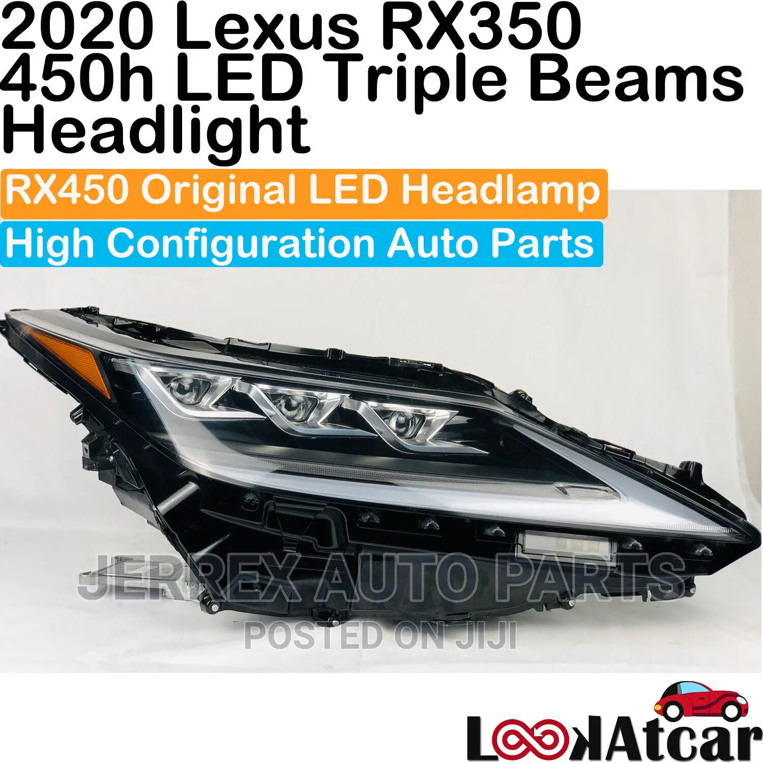Lexus RX300, RX350, RX 450 Triple Beam Headlight 2020-2022