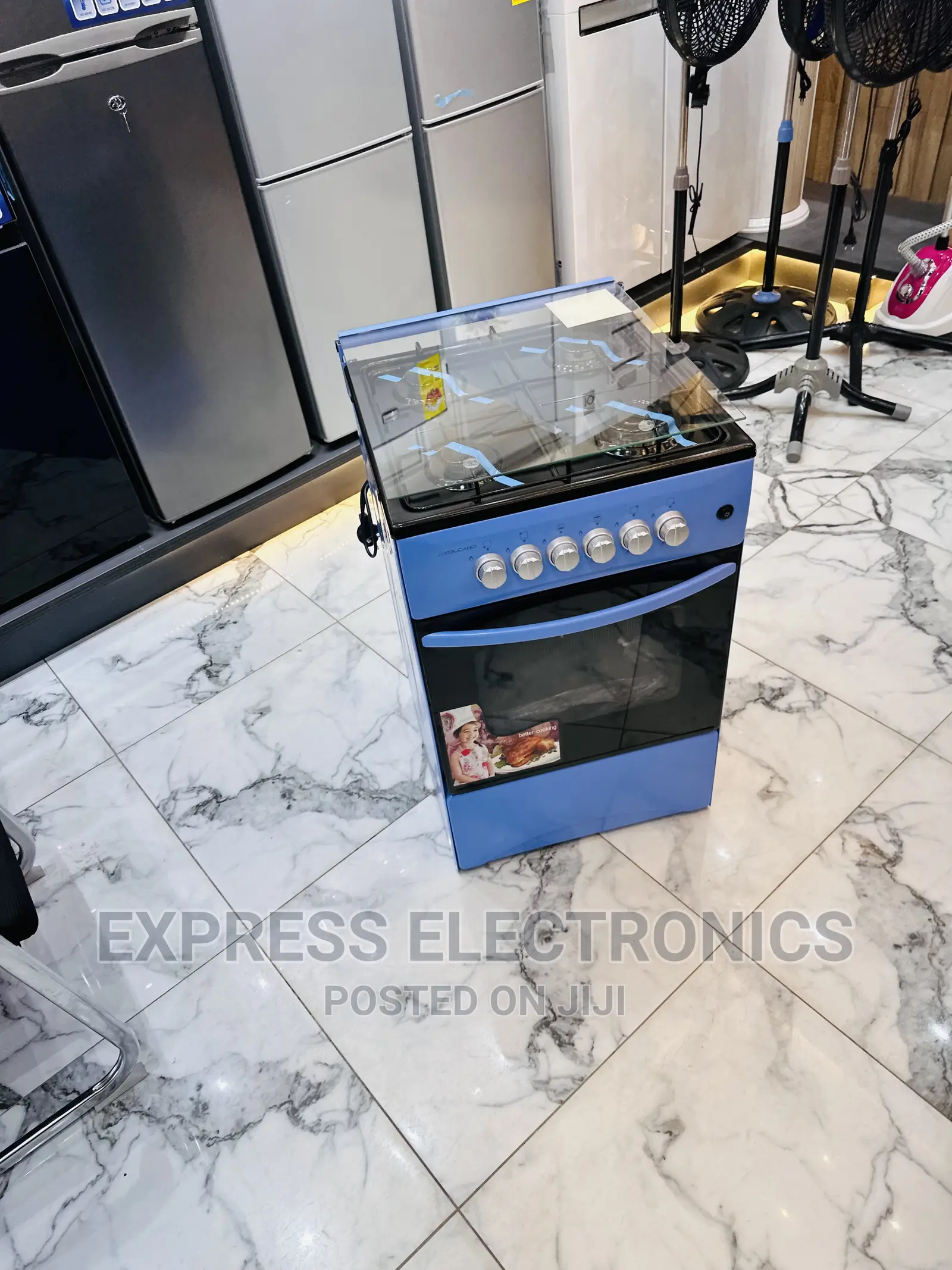 Very Nice  Looking Blue Gas Cooker Stove Oh 4burner 50/50