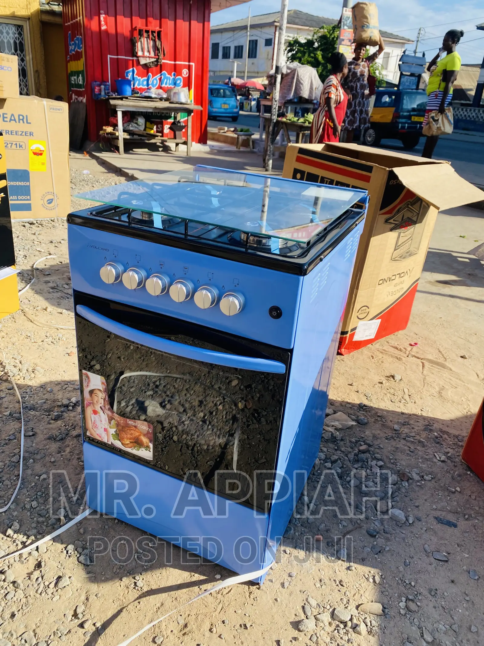 Quality Yet Affordable Volcano50x50 4gas Cooker + Oven,Blue