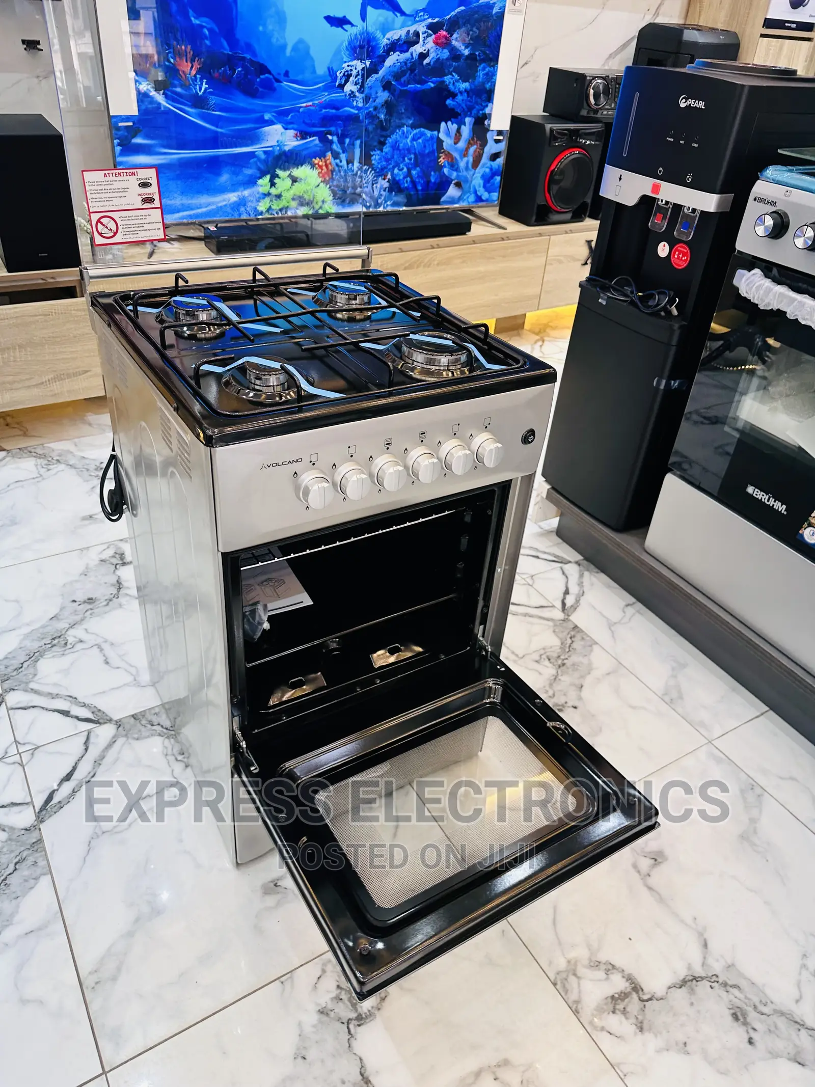 Improving Quality Sliver Gas Cooker Oven 50/50 4burner
