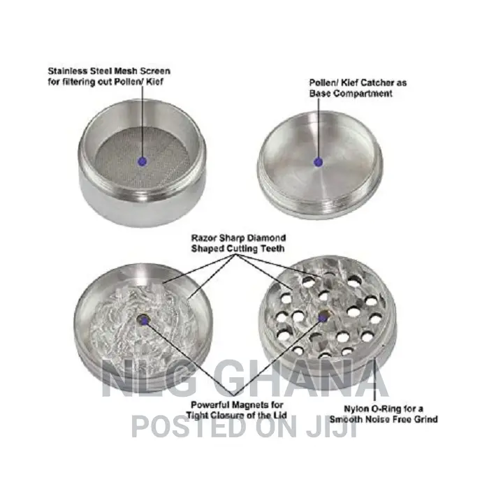 NELLY LENNIS Zinc Herb Crusher/Grinder - 40mm