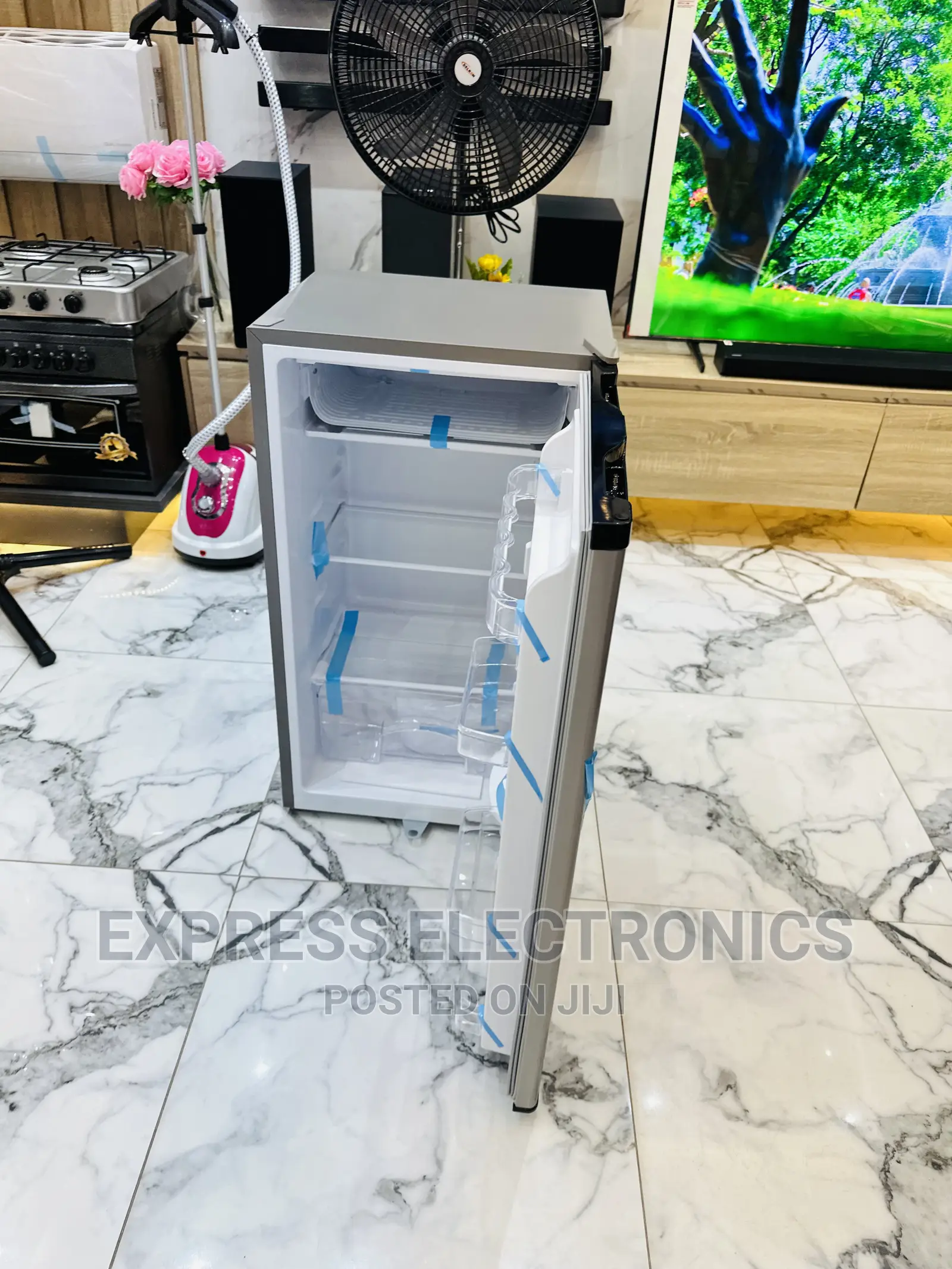 Nasco Eco Friendly Sleek Grey Table Top Fridge Single Door