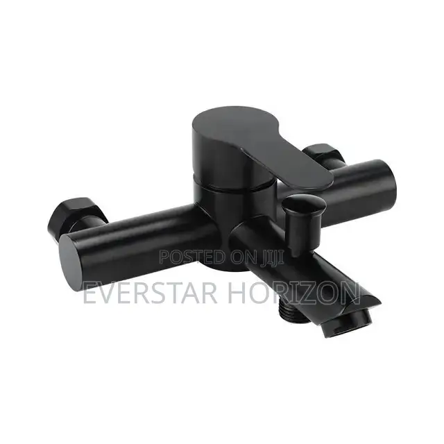 Matte Black Stainless Steel Bath Shower Mixer With Handle