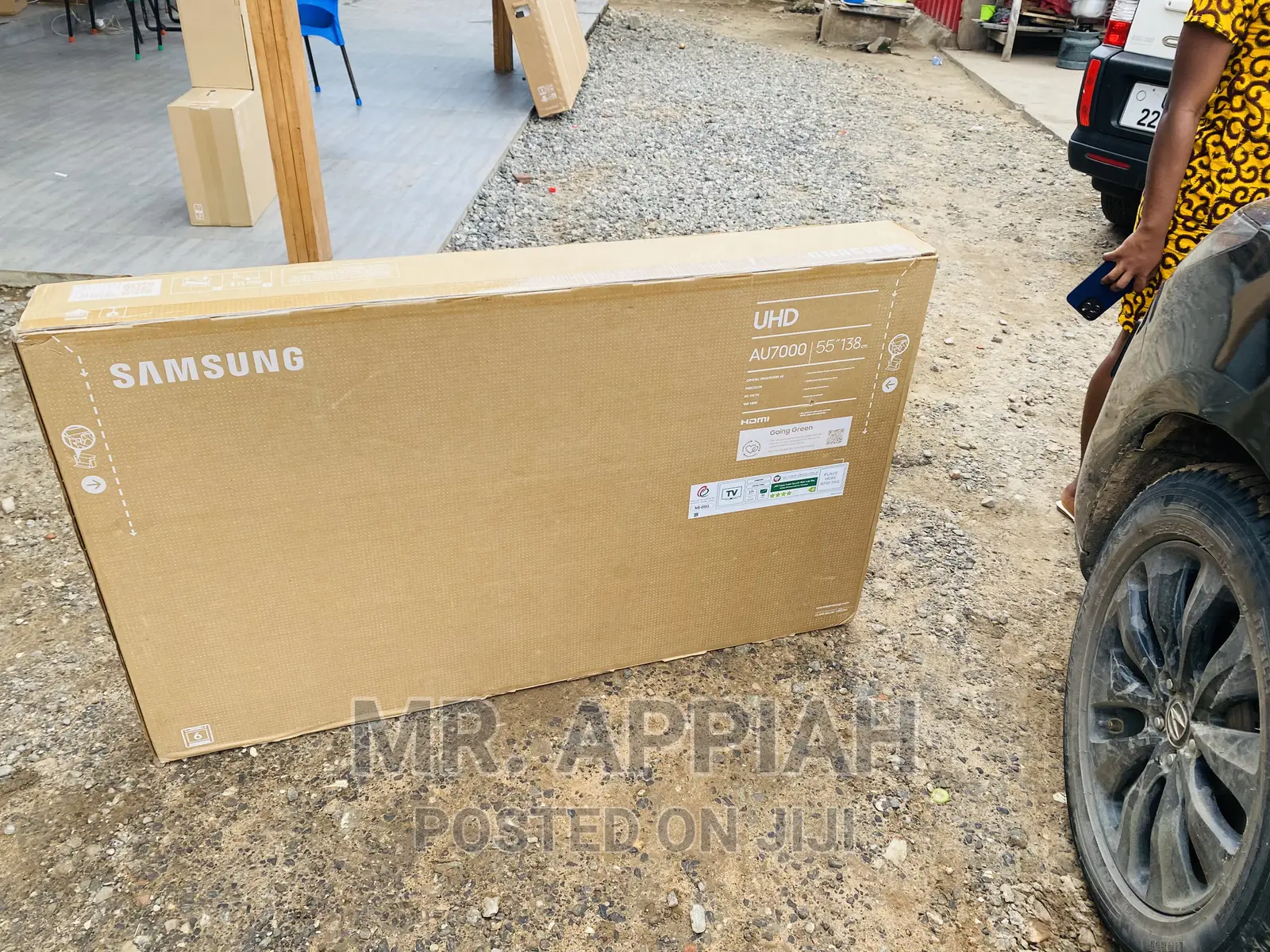 Samsung 55au7000 55” Crystal Tv Works Faster Black.
