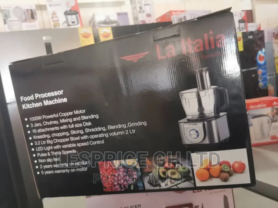 100% Copper Motor-Italia Food Processor